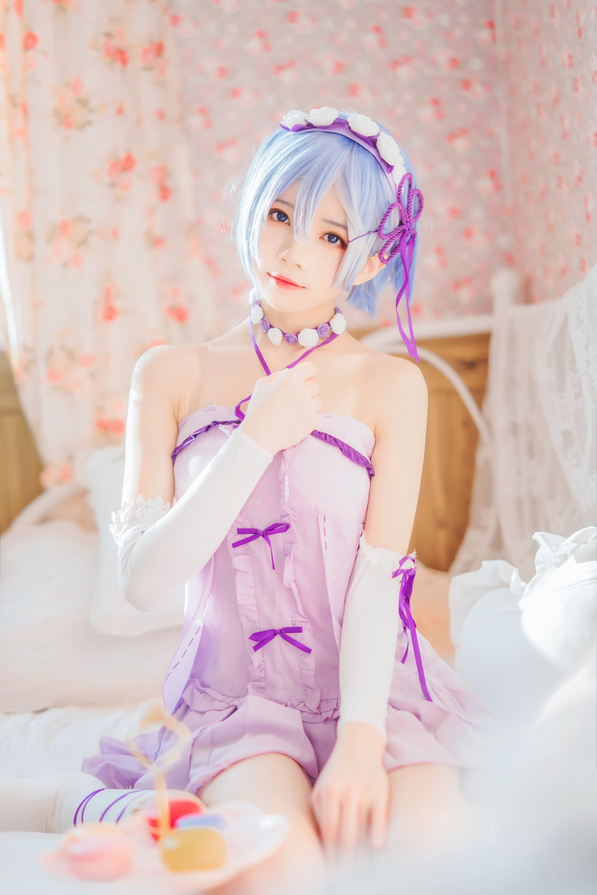 图片[1]-桜桃喵 – NO.088 蕾姆小睡裙 [40P]-XikXak